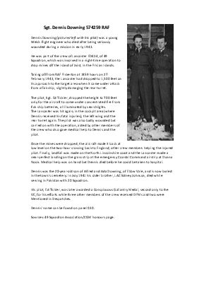A preview of a PDF biography for Downing, Dennis